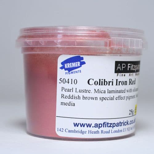 50410 Pyrisma F80-51 Ferric Red (Colibri Iron Red). Kremer, 25g plastic container