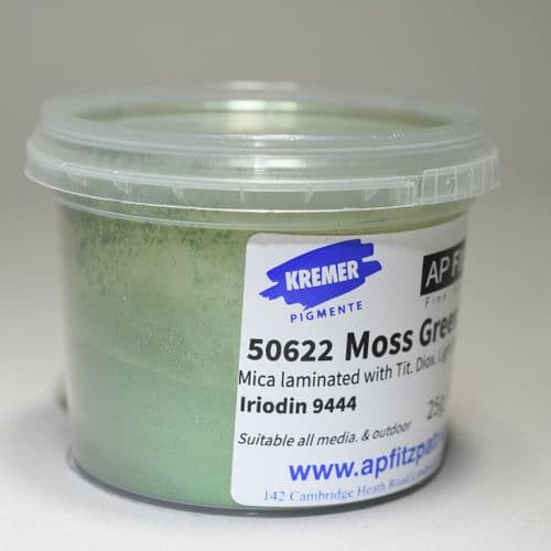 50622 IRIODIN 9444 Moss Green Kremer Pigment, 25g plastic container