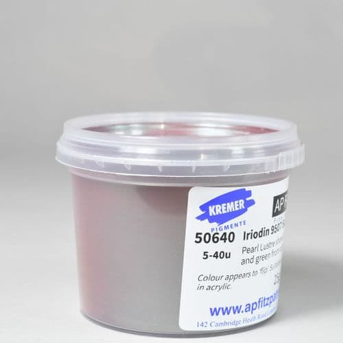 50640 IRIODIN 9507 Scarab Red SW Kremer Pigment, 25g plastic container