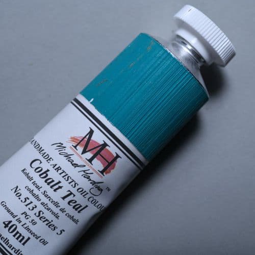 513 Cobalt Teal Michael Harding Oil Colour, 40ml tube. 5% off.