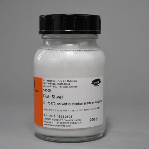 53500 Fish Silver, Kremer. 200g glass jar