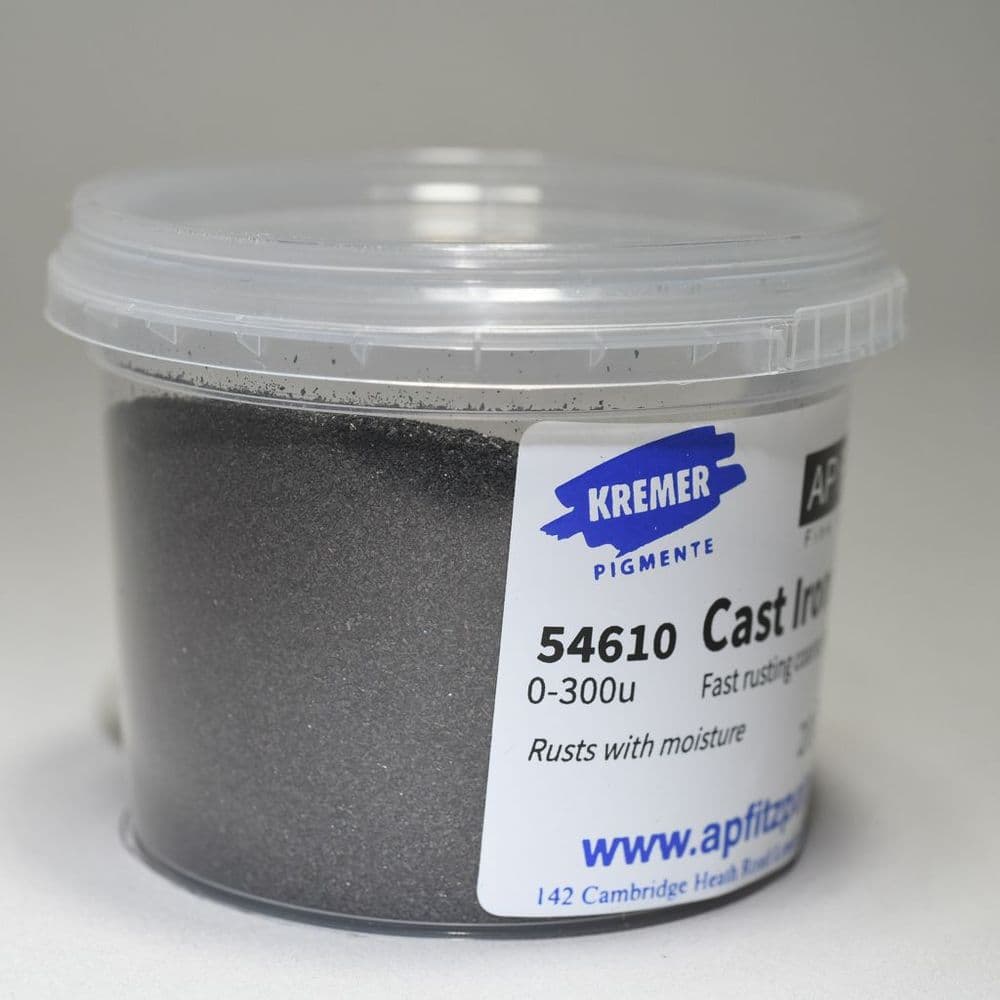 54610 Cast-Iron Powder fast rusting Kremer Pigment 200g plastic container