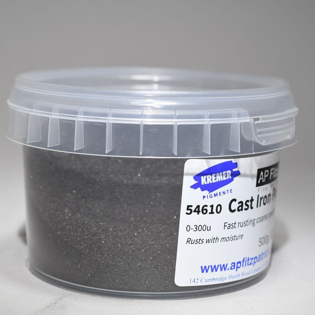 54610 Cast-Iron Powder fast rusting Kremer Pigment 500g plastic container