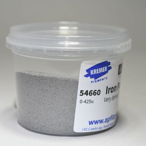 54660 Iron Powder Kremer Pigment, 200g plastic container
