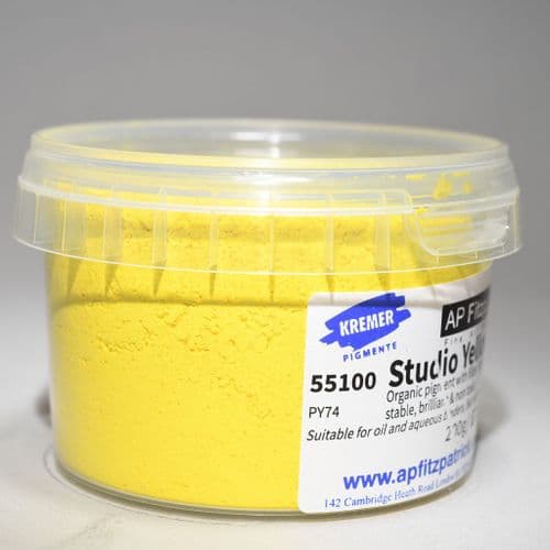 55100 Yellow Studio Kremer Pigment, 200g plastic container