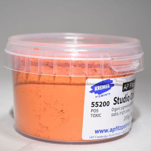 55200 Orange Studio Kremer Pigment, 200g plastic container
