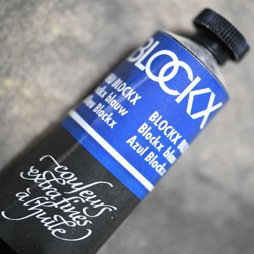 553 Blockx Blue Blockx Oil Colour, 200ml tube.