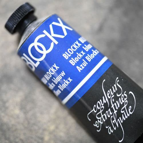 553 Blockx Blue Blockx Oil Colour, 35ml tube.