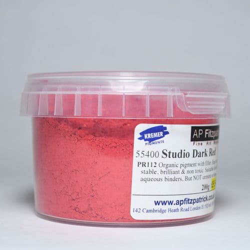 55400 Red Dark Studio Kremer Pigment, 200g plastic container