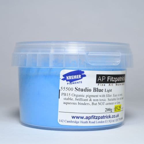 55500 Sky Blue Studio Kremer Pigment, 200g plastic container