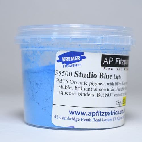 55500 Sky Blue Studio Kremer Pigment, 75g plastic container