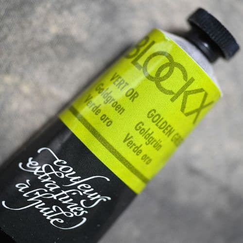 562 Golden Green Blockx Oil Colour, 200ml tube.