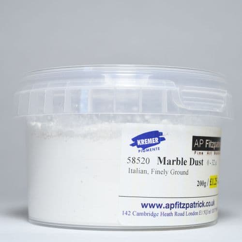 58520 Marble Dust Fine Kremer Pigment, 200g plastic container