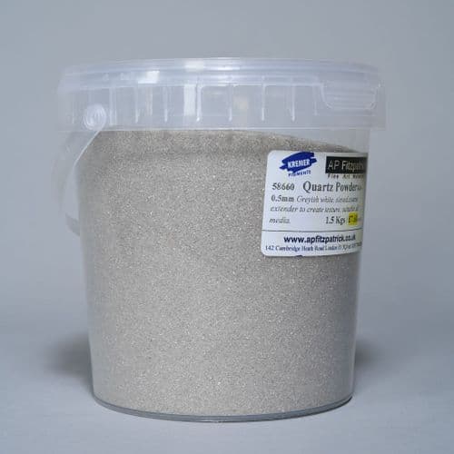 58660 Quartz Powder 0.4-0.5mm Kremer Pigment, 1.5kg plastic container