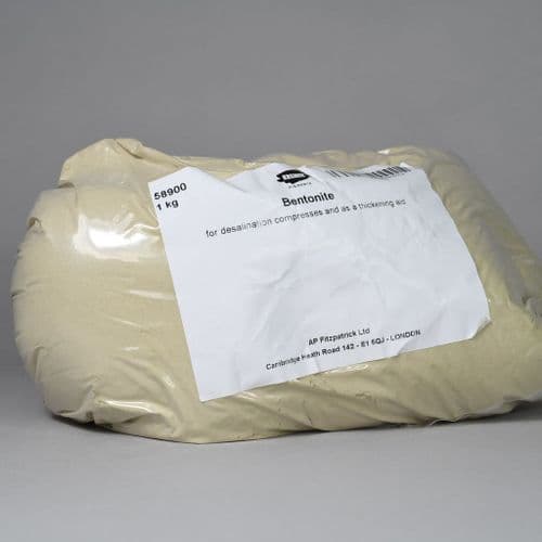 58900 Bentonite, Kremer Pigment, 1kg plastic bag