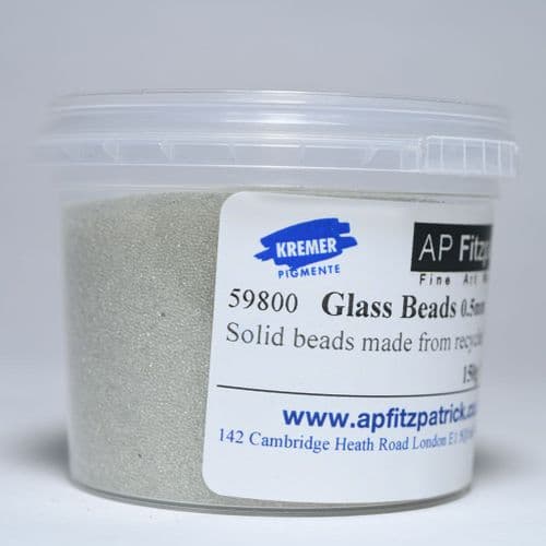 59800 Glass Beads Kremer Pigment, 150g plastic container
