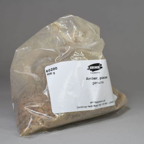 60200 Amber Pieces, Kremer, 100g plastic bag