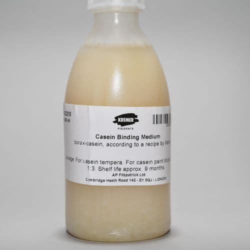 63210 Casein Binding Medium, Kremer. 250ml plastic bottle