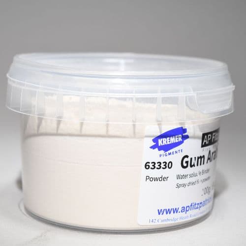 63330 Gum Arabic Powder Kremer Pigment, 100g plastic container
