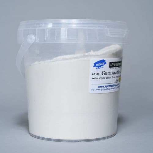 63330 Gum Arabic Powder Kremer Pigment, 500g plastic container