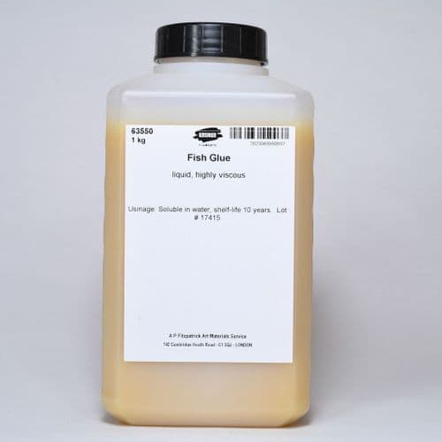 63550 Fish Glue Liquid. Kremer Pigment, 1kg bottle