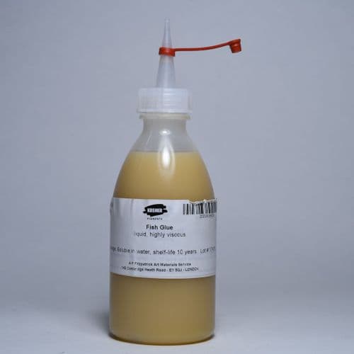 63550 Fish Glue Liquid. Kremer Pigment, 300g bottle