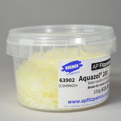 63902 Aquazol 200 Resin, Kremer, 100g plastic container