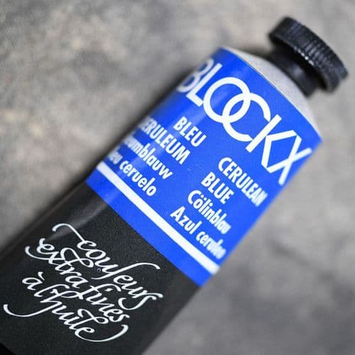 651 Cerulean Blue Blockx Oil Colour, 200ml tube.