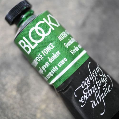662 Mixed Green Deep Blockx Oil Colour, 35ml tube.