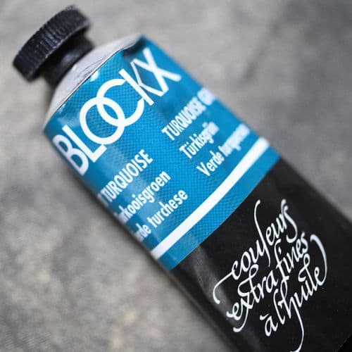 663 Turquoise Green Blockx Oil Colour, 35ml tube.