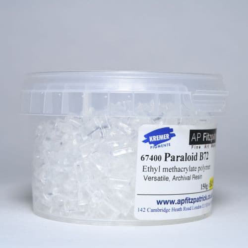 67400 Paraloid B72 Resin. Kremer, 150g plastic container