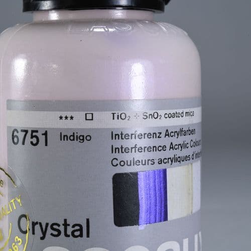 6751 Indigo Lascaux Crystal Acrylic, 85ml bottle