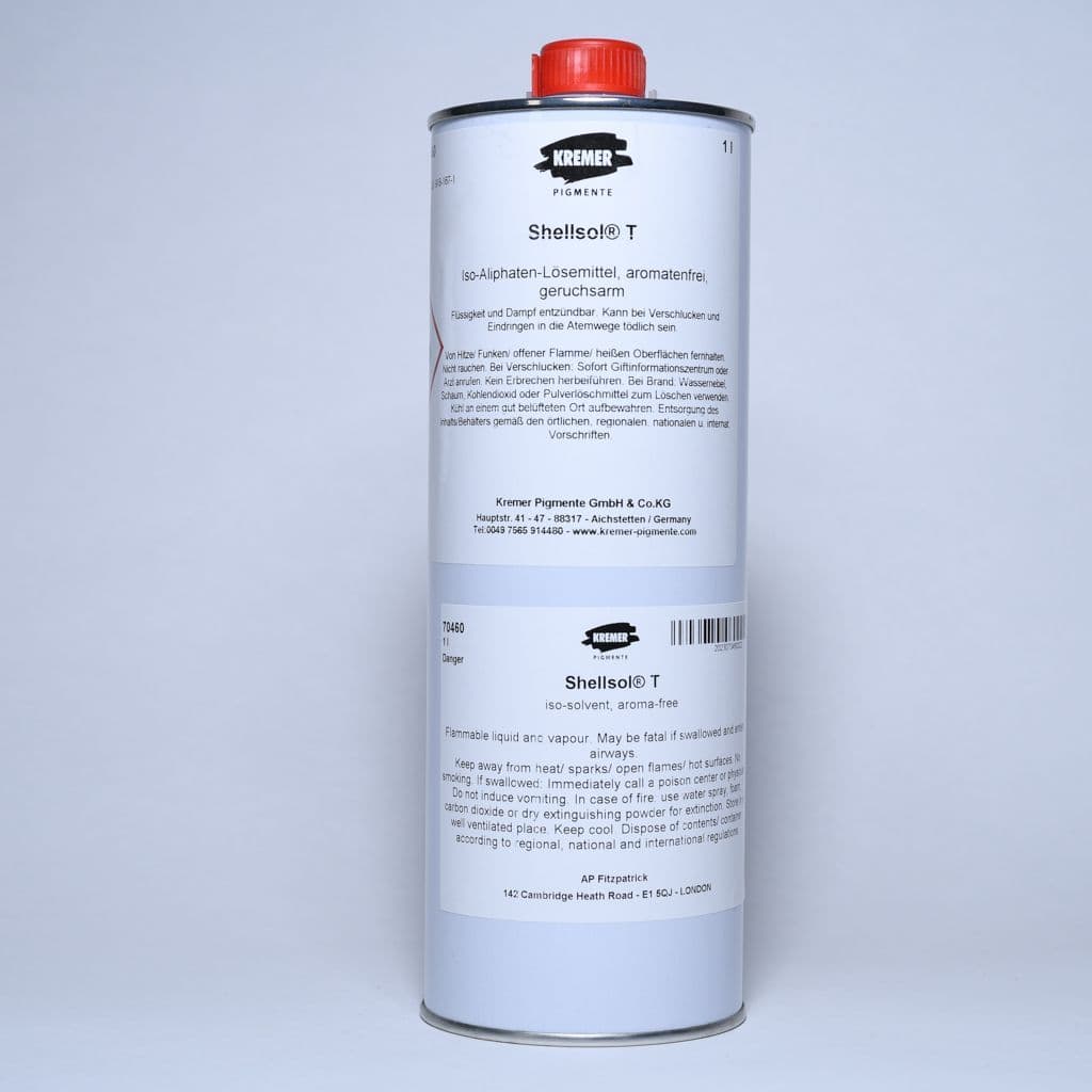 70460 Shellsol T low odour solvent Kremer 1 lt tin