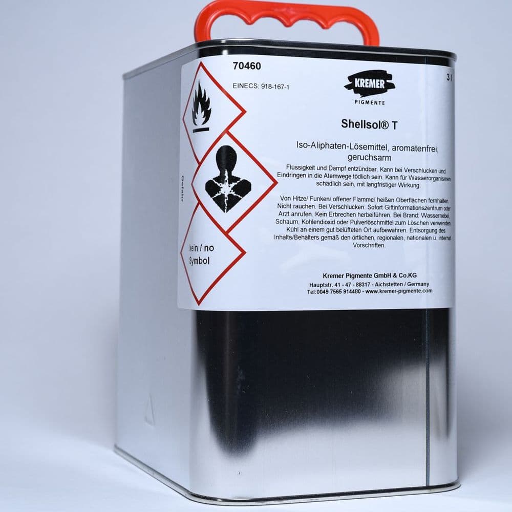 70460 Shellsol T low odour solvent Kremer 3 lt tin