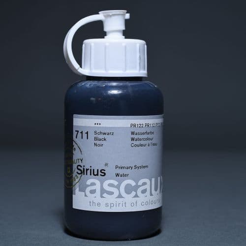 711 Black Lascaux Sirius Acrylic Watercolour 85ml