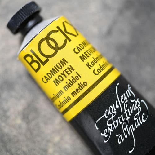 715 Cadmium Yellow Medium Blockx Oil Colour, 35ml tube.