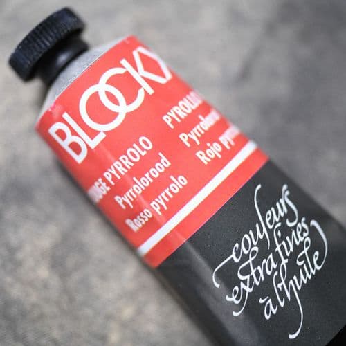 726 Pyrrolo Red Blockx Oil Colour, 35ml tube.