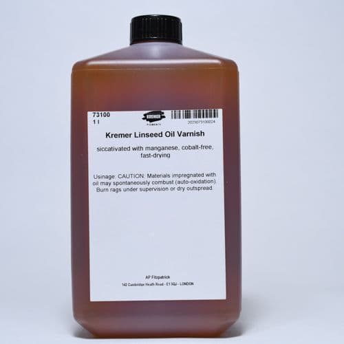 73100 Linseed Oil Varnish. Kremer, 1 lt bottle