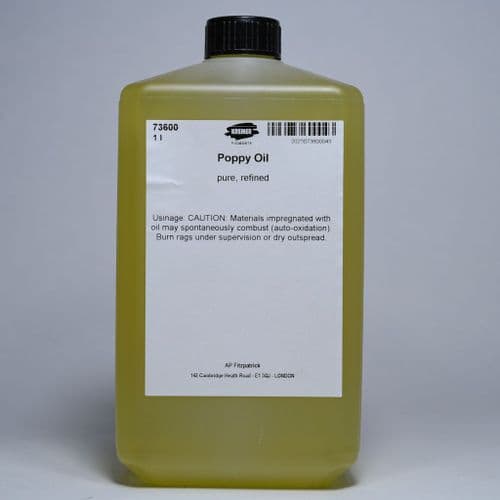 73600 Poppy Oil. Kremer, 1 lt bottle