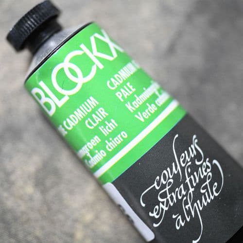 763 Cadmium Green Pale Blockx Oil Colour, 35ml tube.