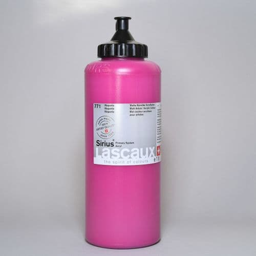 771 Magenta Lascaux Sirius Acrylic 1lt plastic container