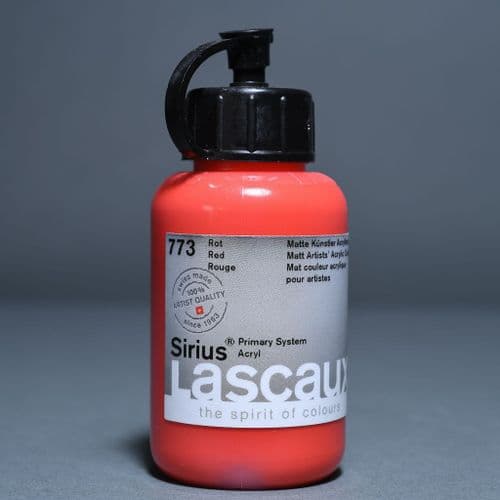 773 Red Lascaux Sirius Acrylic 85ml plastic container