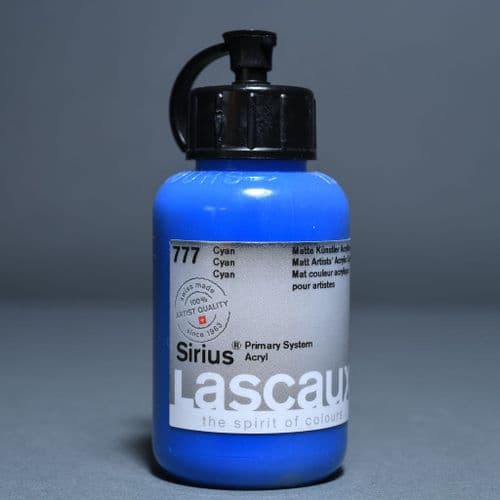 777 Cyan Lascaux Sirius Acrylic , 85ml bottle
