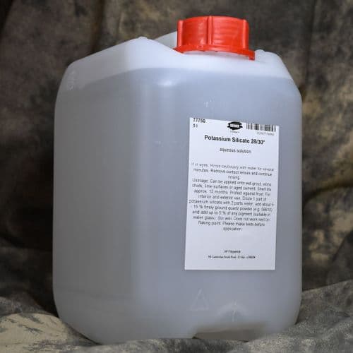 77750 Potassium Silicate 28/30 (Waterglass) Kremer, 5 lt plastic container