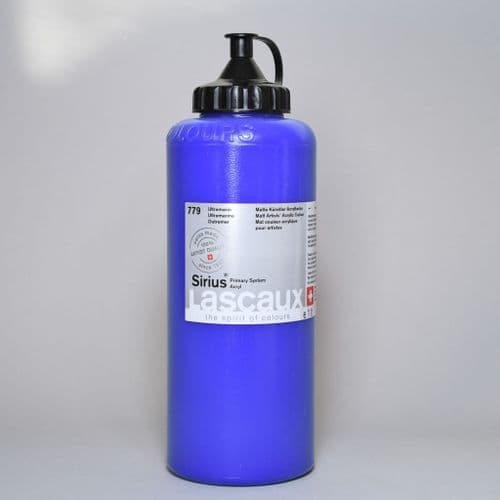 779 Ultramarine Lascaux Sirius Acrylic 1lt plastic container