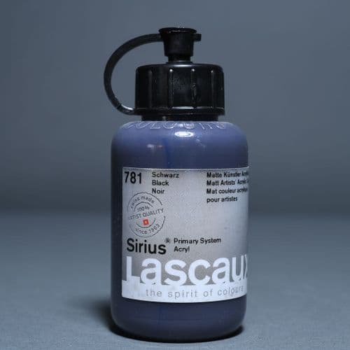 781 Black Lascaux Sirius Acrylic 85ml plastic container