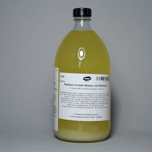 79300 Glossy Dammar Varnish. Kremer, 1 lt bottle