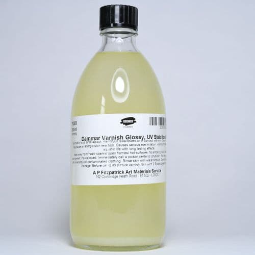 79300 Glossy Dammar Varnish. Kremer, 250ml bottle