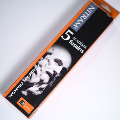 807172 HB (Medium), Academie Fusains Nitram Charcoal (5 Sticks)