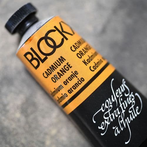 811 Cadmium Orange Blockx Oil Colour, 35ml tube.